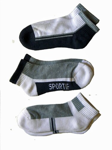 Sports Socks 3-Pack by Apollo (Color: Black, European Size: 23-26 (2-4 Yrs))