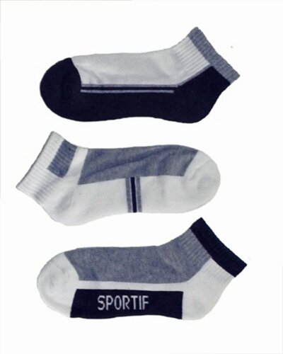 Sports Socks 3-Pack by Apollo (Color: Blue, European Size: 23-26 (2-4 Yrs))
