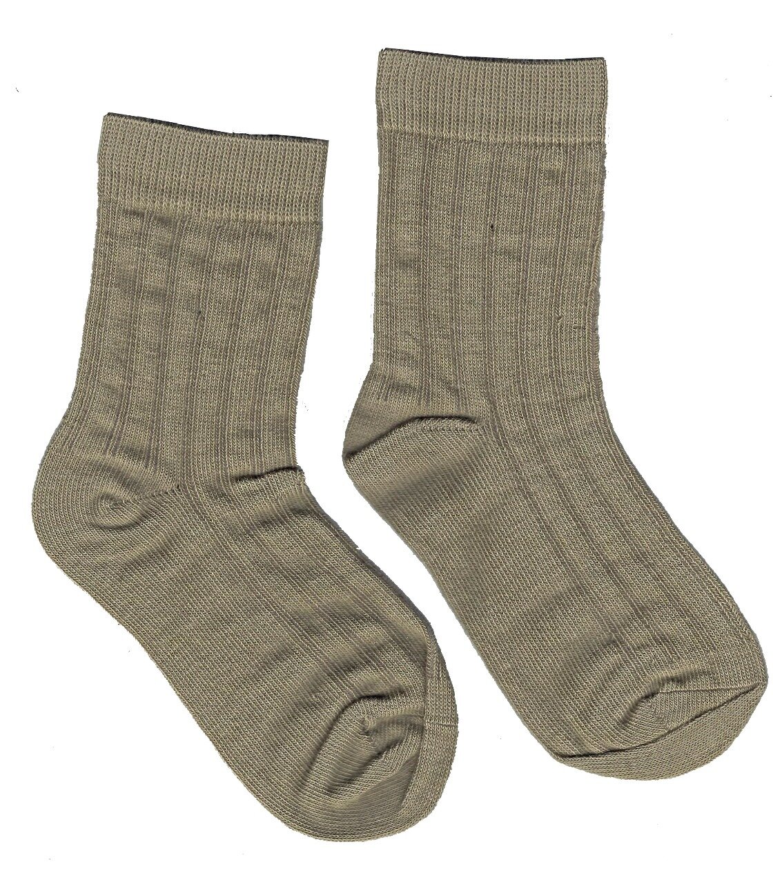 Boys' Organic Dress Sock by Country Kids (Color: Khaki, Sock Size: 6-7 (Shoe Size 6-11))