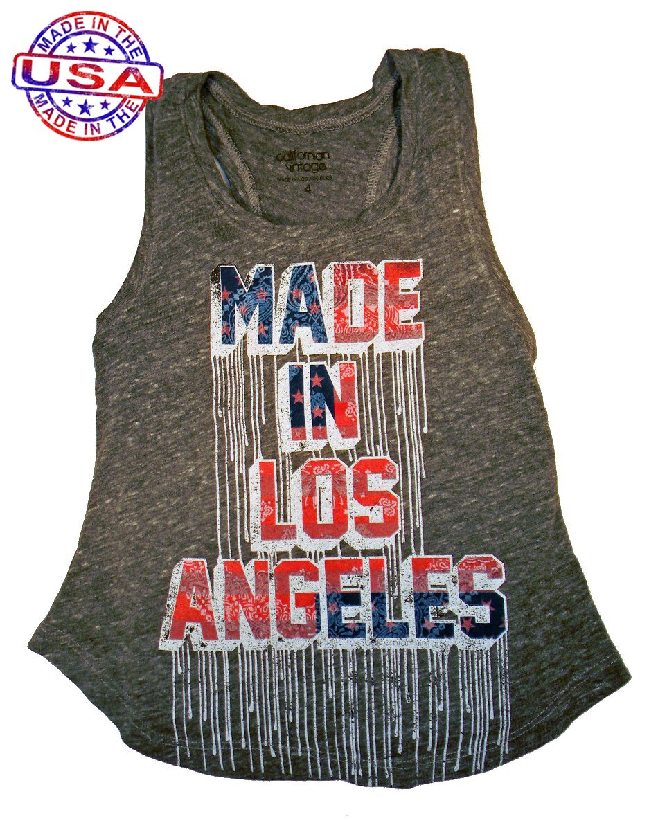 Boys' Made in Los Angeles Muscle Tee by Californian Vintage (Size: 4)
