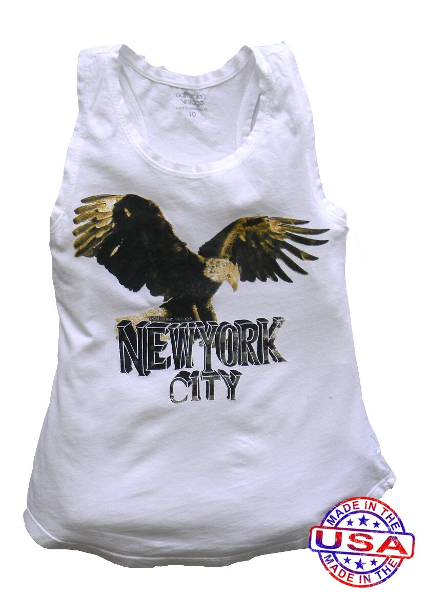 Boys' New York Eagle Muscle Tank by Californian Vintage (Size: 4)