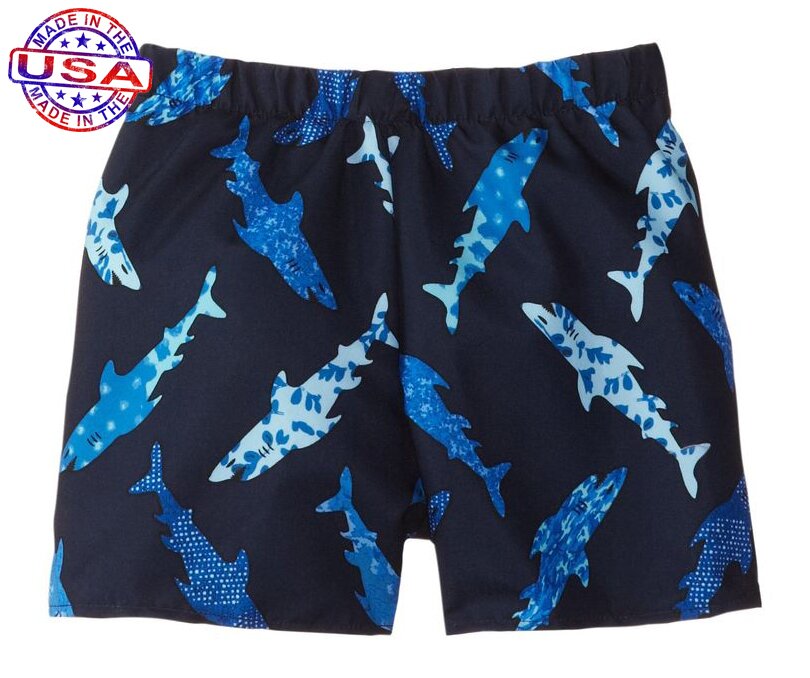 Boys' Shark Party Swim Trunk by Flap Happy (Size: 4)