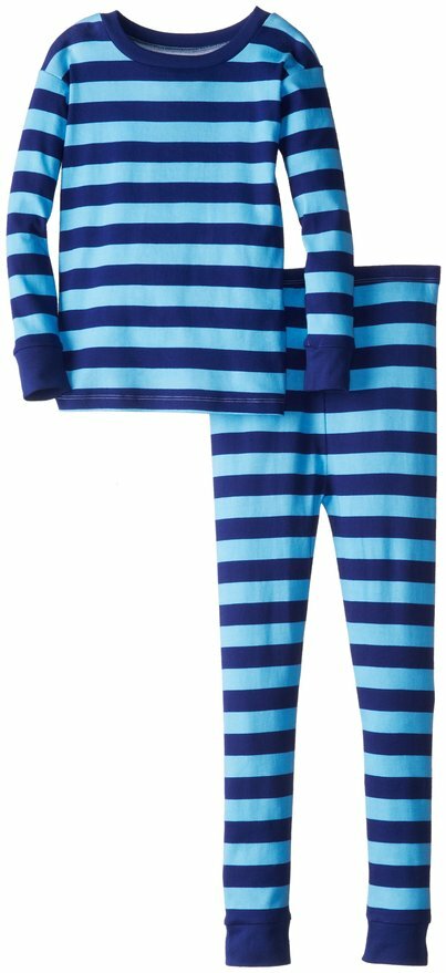Boys Snuggly Pajamas by New Jammies (Print: Blue Stripe, Size: 2T)