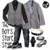 New Boys Style - Black and Grey Plaid Style