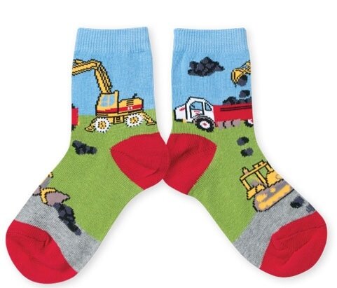 Boys Moving Rocks Socks by Country Kids (Sock Size: 5-6 (Shoe Size 3-7))