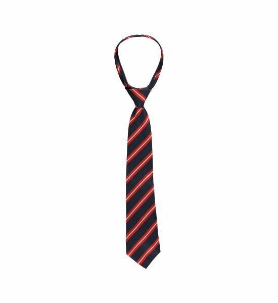 Boys' Zipper Necktie by Kitestrings (Print: Red Stripe, Size: Small)