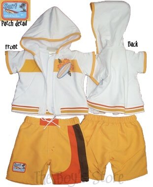 Minibasix Boys' Swimsuit and Cover-Up Set (Size: 3 Months)