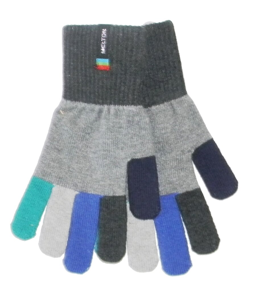 Boys' Knitted Gloves by Melton (Color: Multi, Size: 3 to 6 Years)