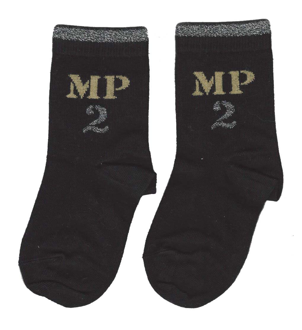 Boys Crew Socks by MP (Color: Black, Sock Size: 4 (Shoe Size 8.5-11.5))
