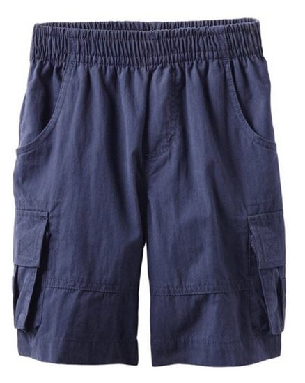Boys' Twill Cargo Shorts by Wes and Willy (Color: Navy, Size: 4)